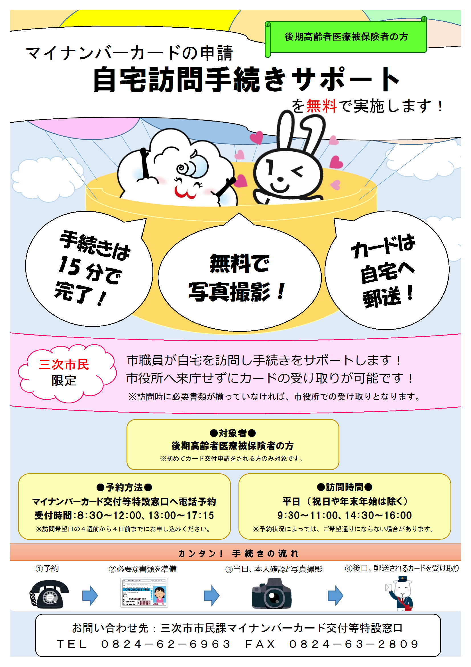 自宅訪問手続きサポートチラシ