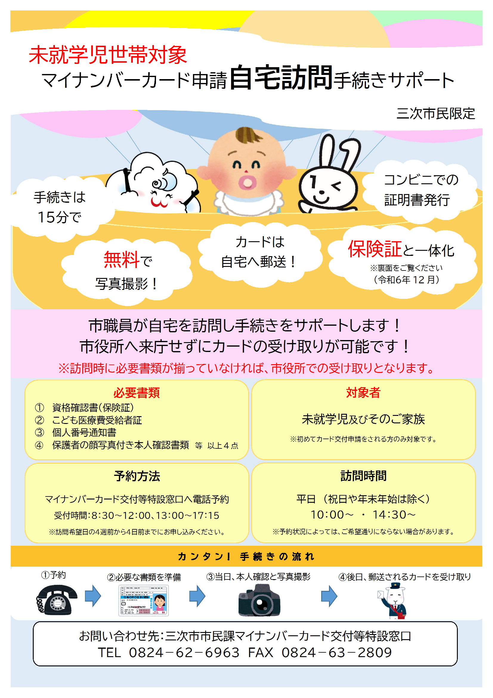 自宅訪問手続きサポートチラシ