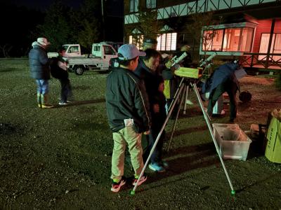 星空観察の様子