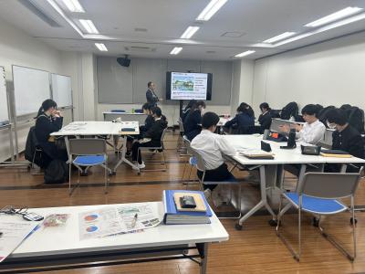 三次の森林を守る活動について（説明の様子）