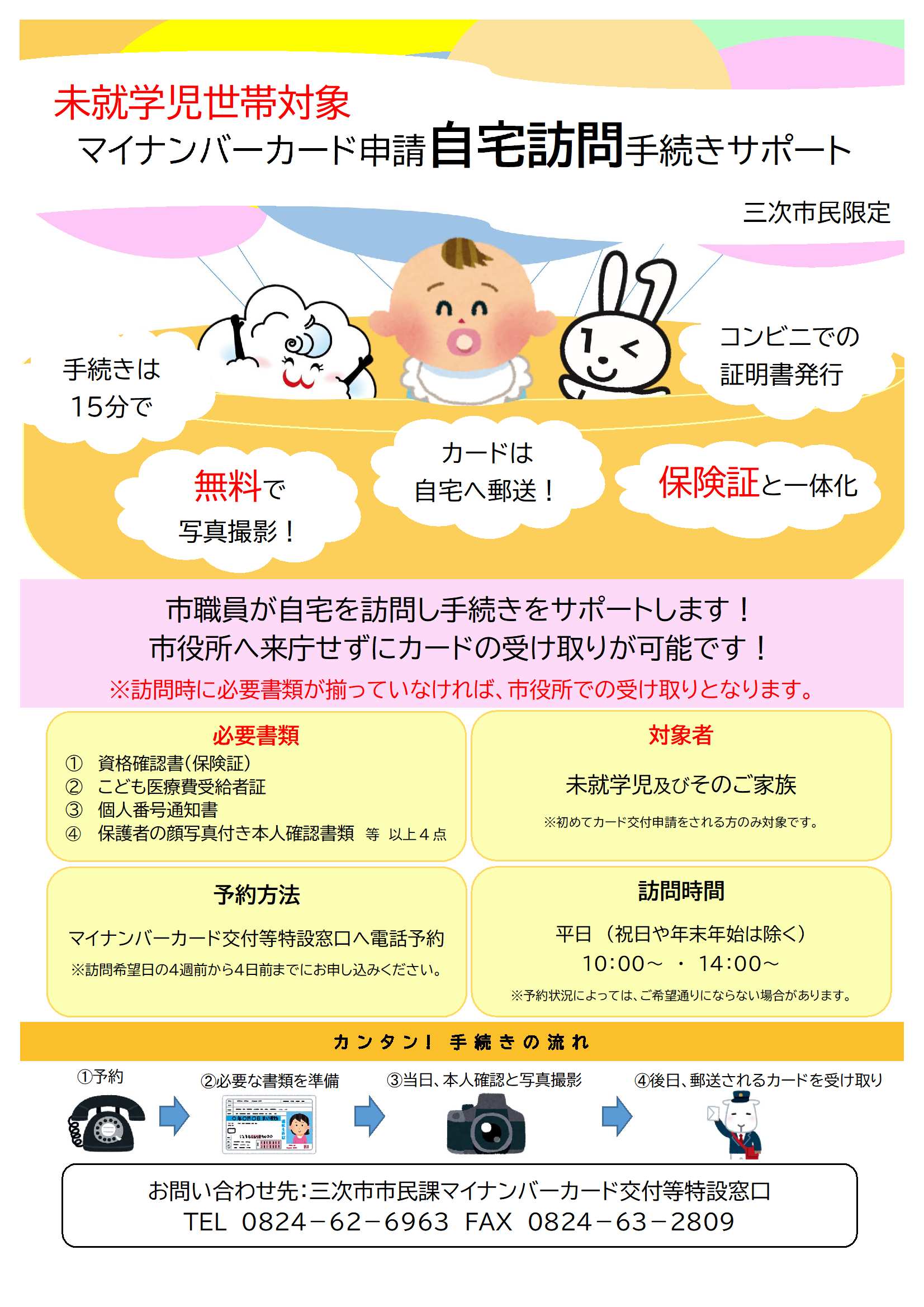 自宅訪問チラシ