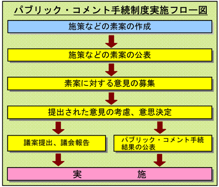 パブリック・コメント手続制度実施フロー図