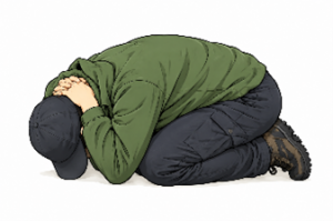 クマ防御姿勢1